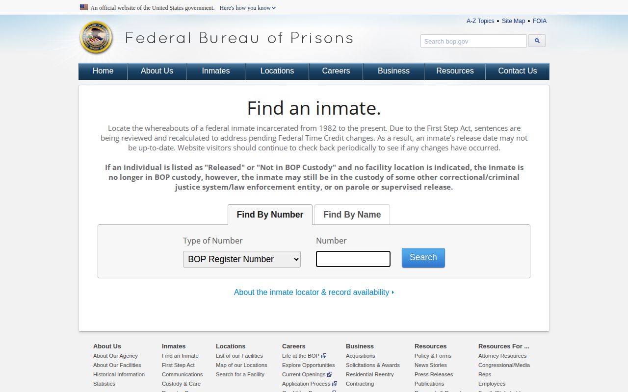 Federal inmate locator used to verify San Luis Obispo County federal news follow-up